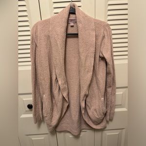 Light Blush Pink Barefoot Dreams Cardigan Sweater Size XS/S
